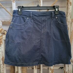 Athleta Betonna Soft Stretch Denim Blue Women's Skirt-Size Medium